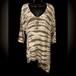 XCVI wearables asymmetrical oversized knobby knit sweater NWT size L.